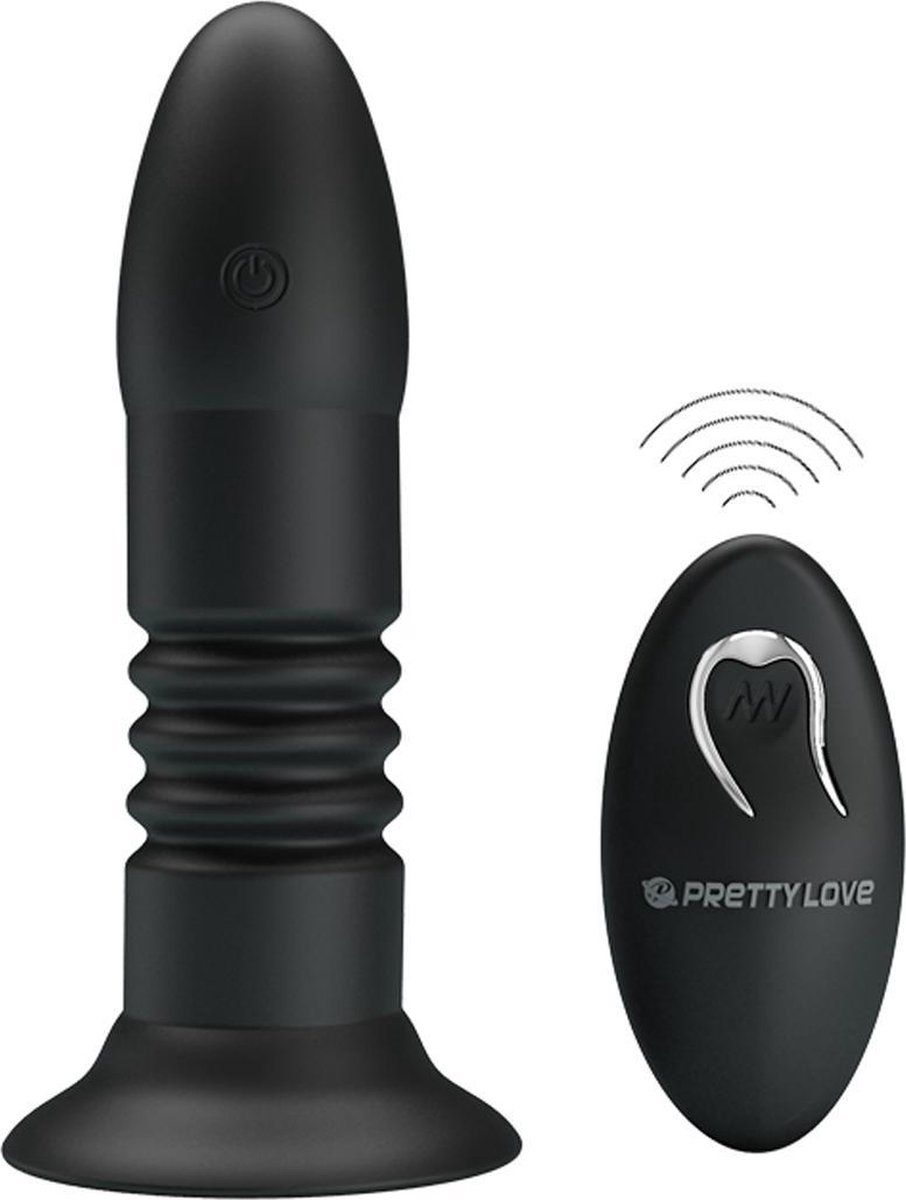 Pretty Love Magic Jingers Vibrerende/Stotende Buttplug - Zwart