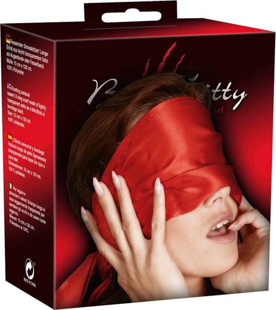 Bad Kitty Satijnen Sjaal - Rood