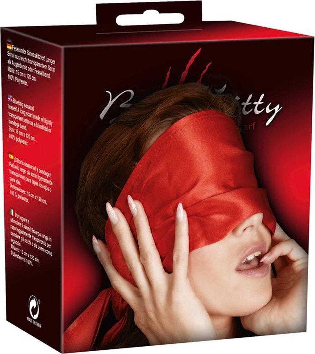 Bad Kitty Satijnen Sjaal - Rood