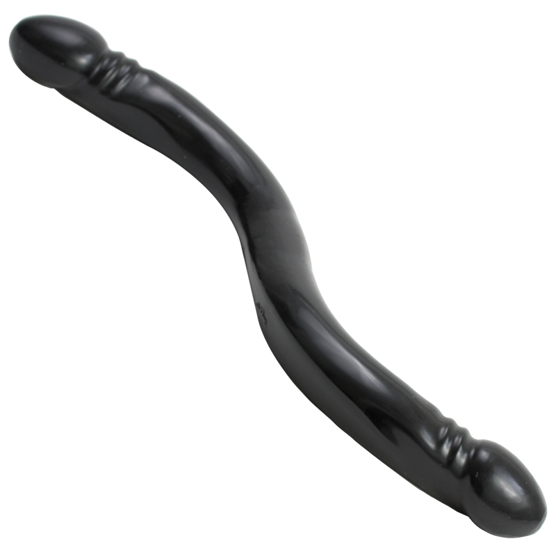 Smooth e dubbele dildo XL - Zwart