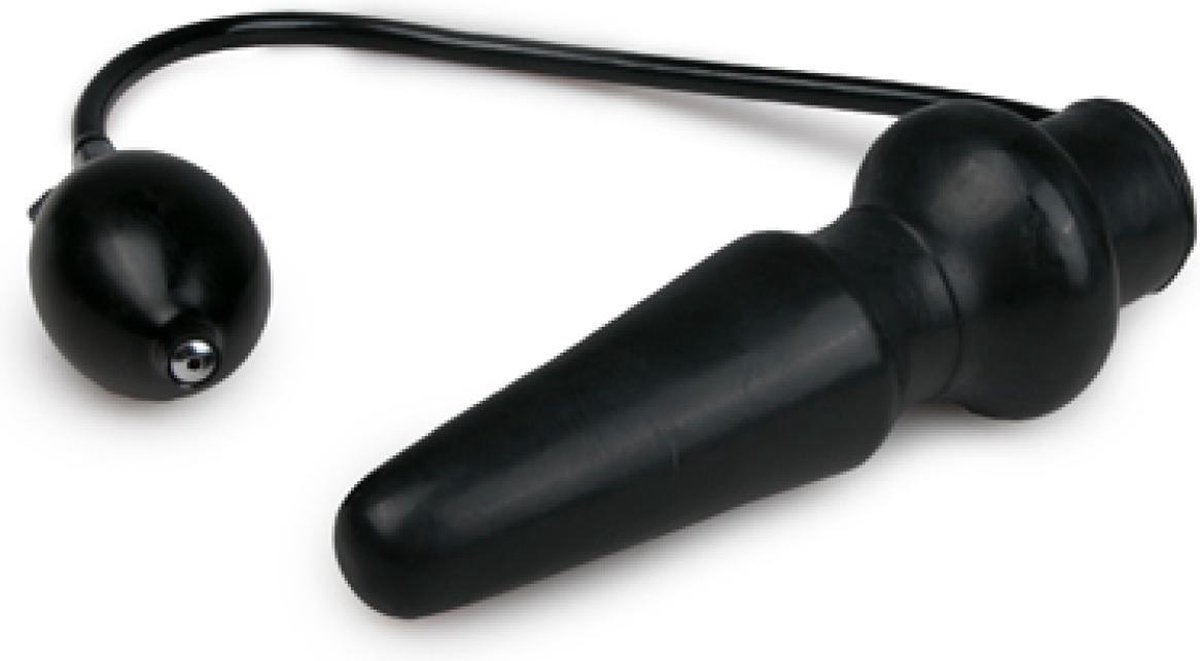 The Latex Collection Opblaasbare latex plug - Zwart