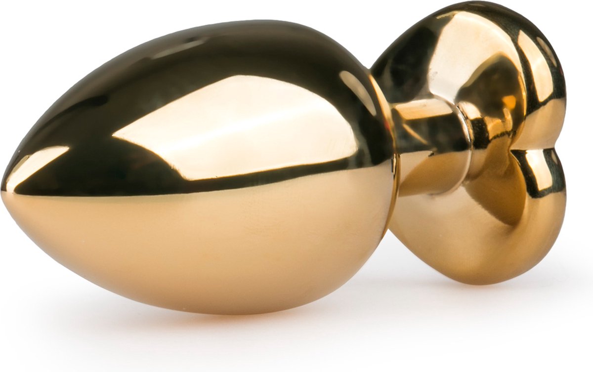Grote buttplug met hart/ - Goud