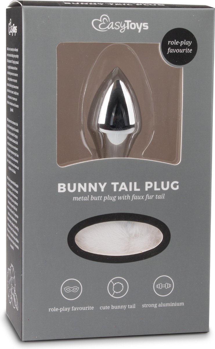 Buttplug met konijnenstaart - - Silver