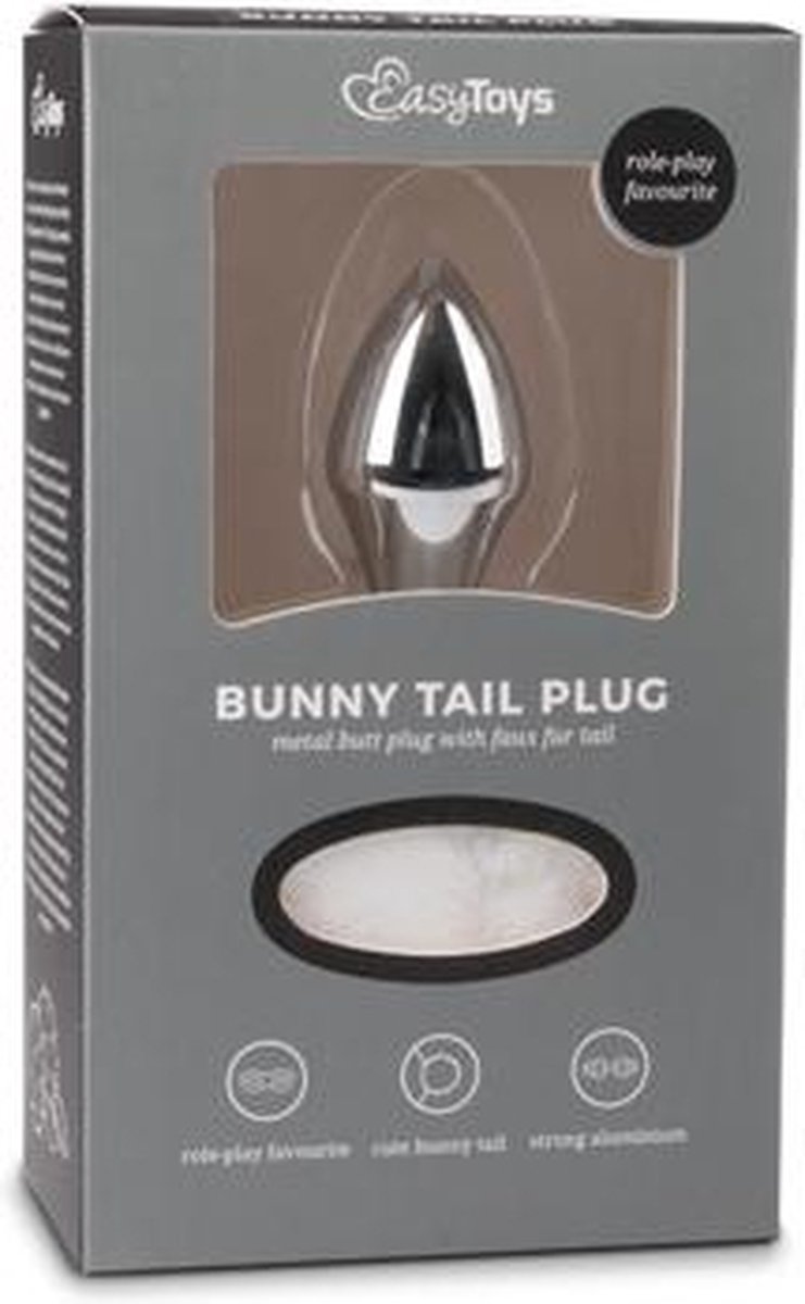 Buttplug met konijnenstaart - - Silver