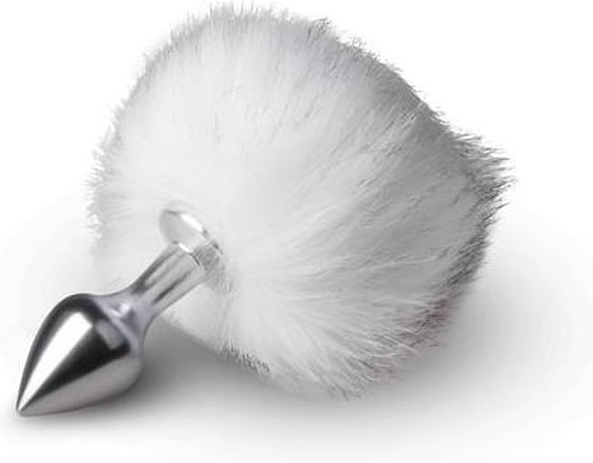 Buttplug met konijnenstaart - - Silver