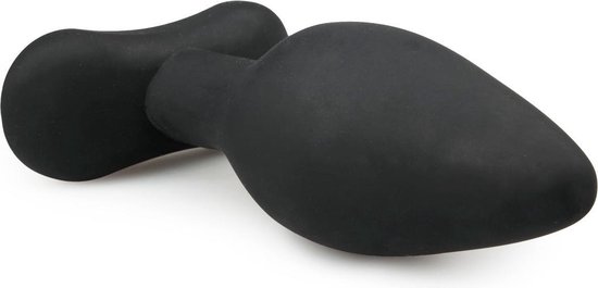 Grotee Siliconen Buttplug - Zwart
