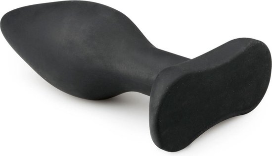Grotee Siliconen Buttplug - Zwart