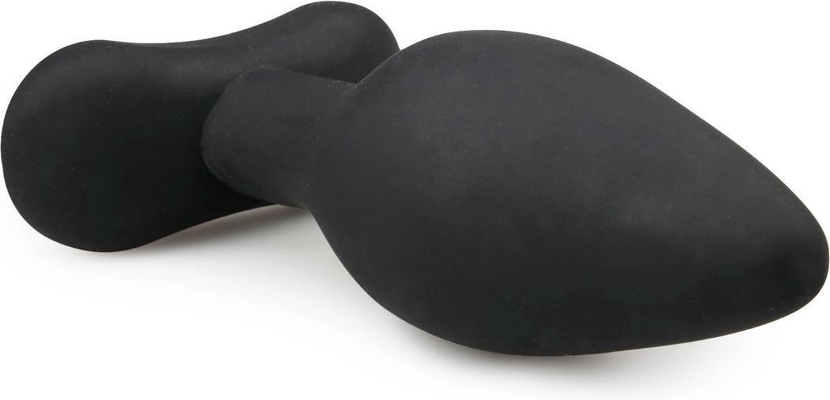 Grotee Siliconen Buttplug - Zwart