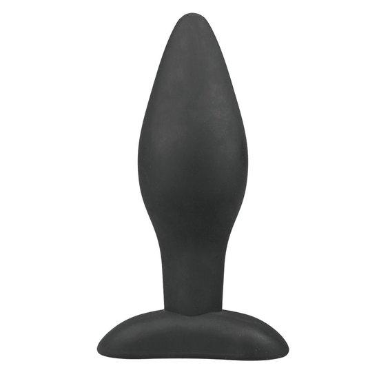 Grotee Siliconen Buttplug - Zwart