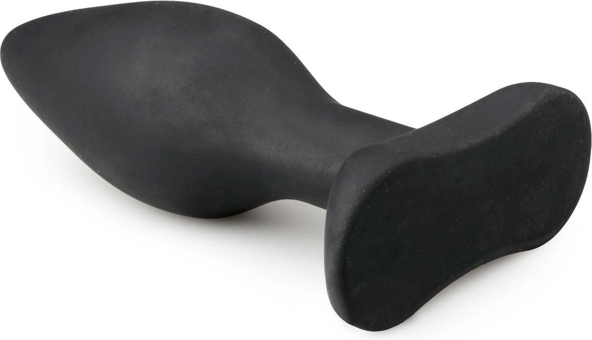 Grotee Siliconen Buttplug - Zwart