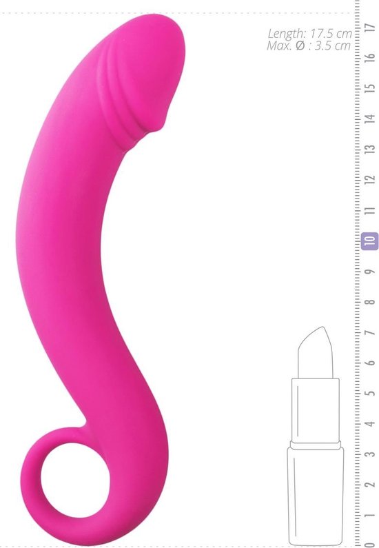 siliconen prostaat dildo - Roze