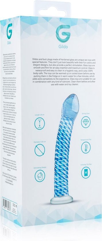 Gildo Glazen G-Spot/Prostaatdildo No. 5 - Blauw