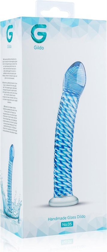 Gildo Glazen G-Spot/Prostaatdildo No. 5 - Blauw