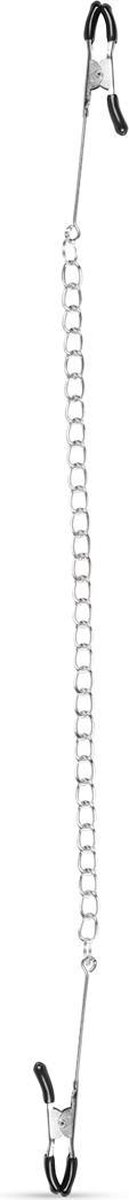 Lange Tepelklemmen Met Ketting - Silver