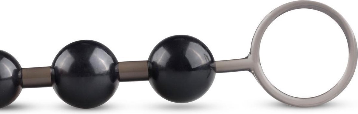 e Anaalketting Met Ring - Zwart