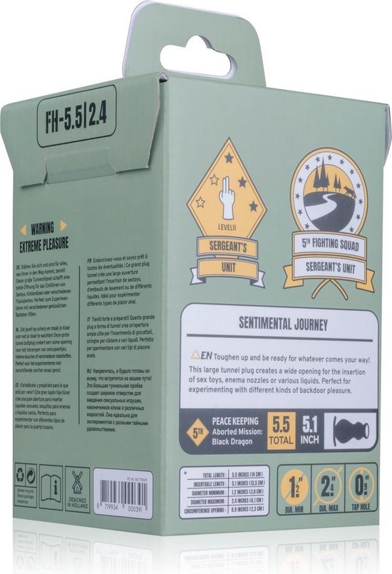 BUTTR Foxhole Holle Buttplug - Zwart