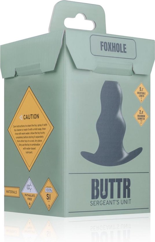 BUTTR Foxhole Holle Buttplug - Zwart