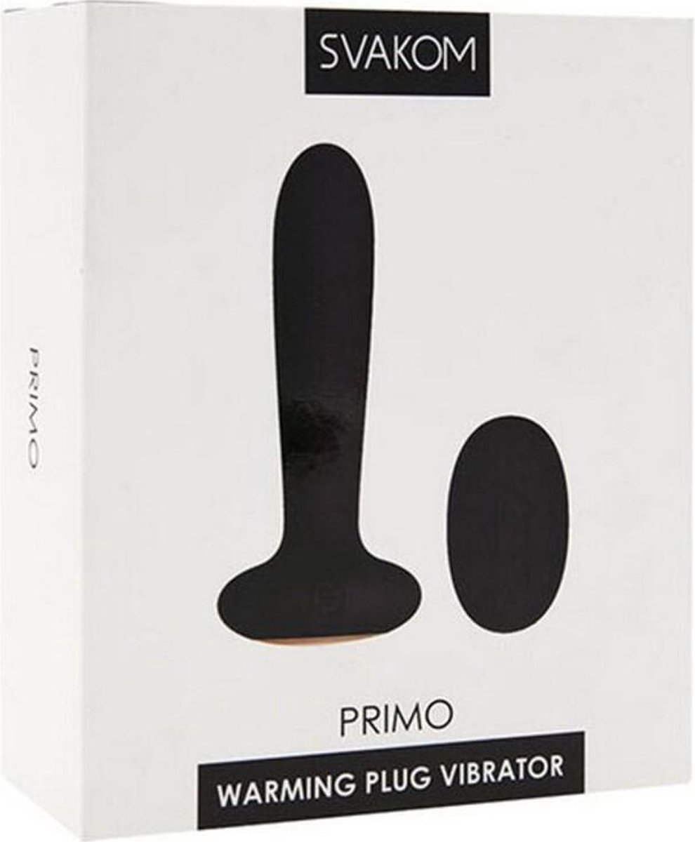 SVAKOM Primo Verwarmende Anaal Vibrator - Zwart
