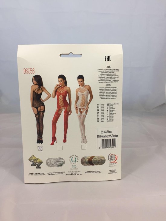 Passion Jarretel Catsuit - - Zwart