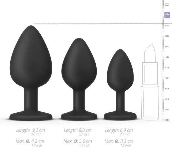 Teazers Buttplug Set - Zwart