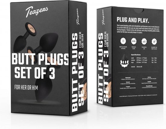 Teazers Buttplug Set - Zwart