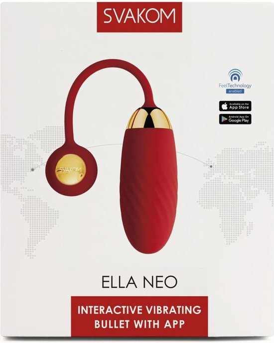 SVAKOM Ella Neo Vibratie Eitje App Controlled - Rood