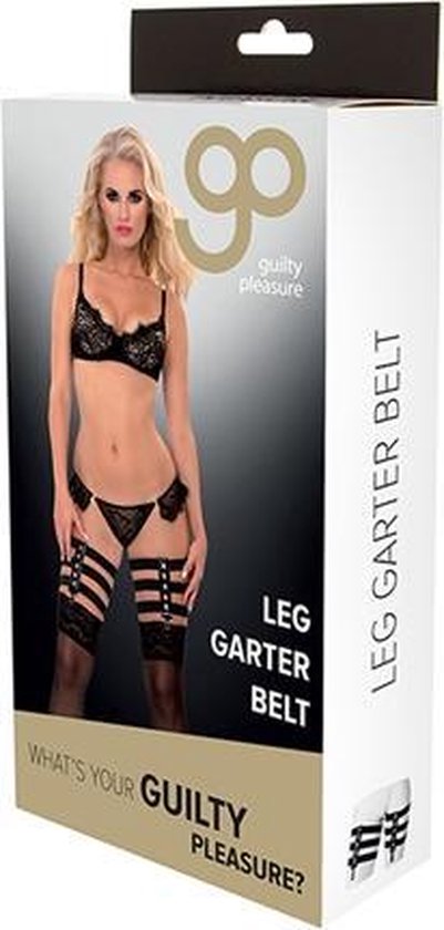 Guilty Pleasure GP Datex Jarretelbandjes - Zwart