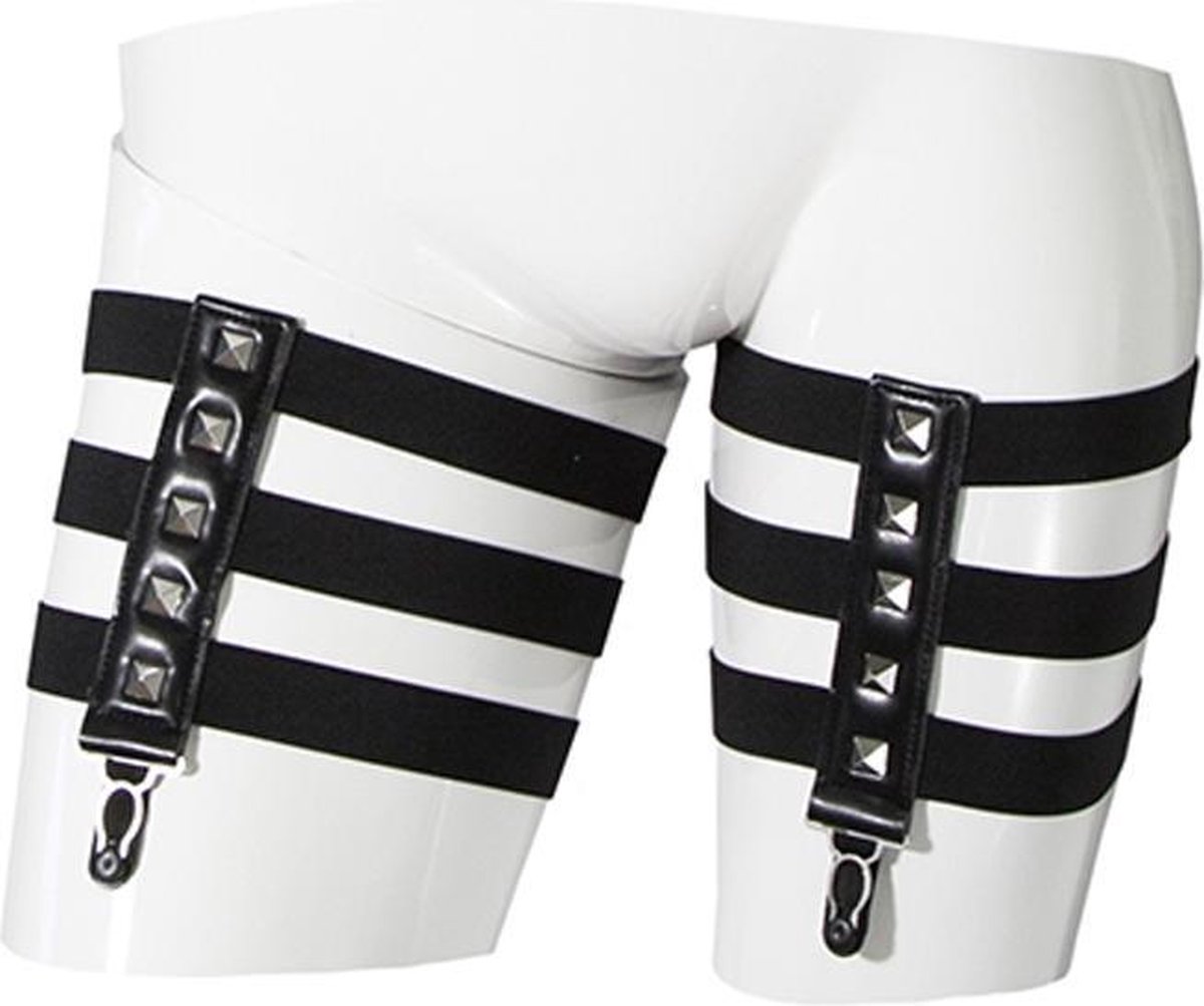 Guilty Pleasure GP Datex Jarretelbandjes - Zwart