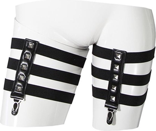 Guilty Pleasure GP Datex Jarretelbandjes - Zwart