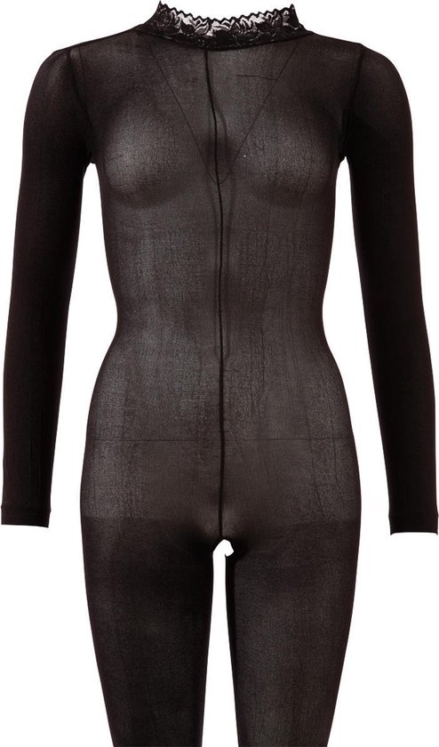 Mandy mystery Line Catsuit met Kanten Kraag