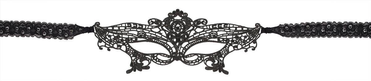 Cottelli Collection Oogmasker met borduursels - Zwart