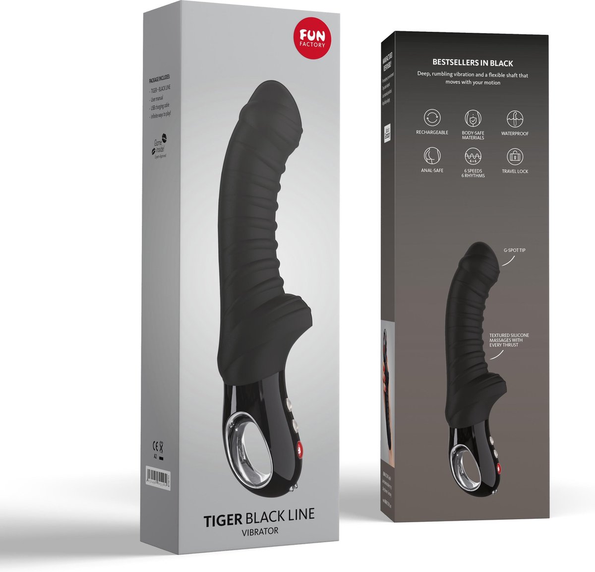 Fun Factory Tiger G5 Vibrator - - Zwart