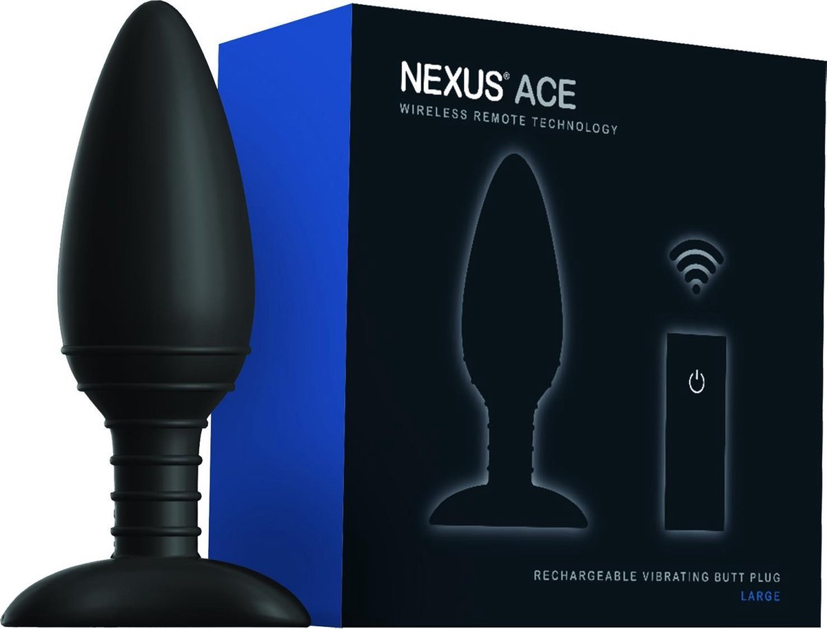 Nexus Ace Vibrerende Buttplug - Large - Zwart
