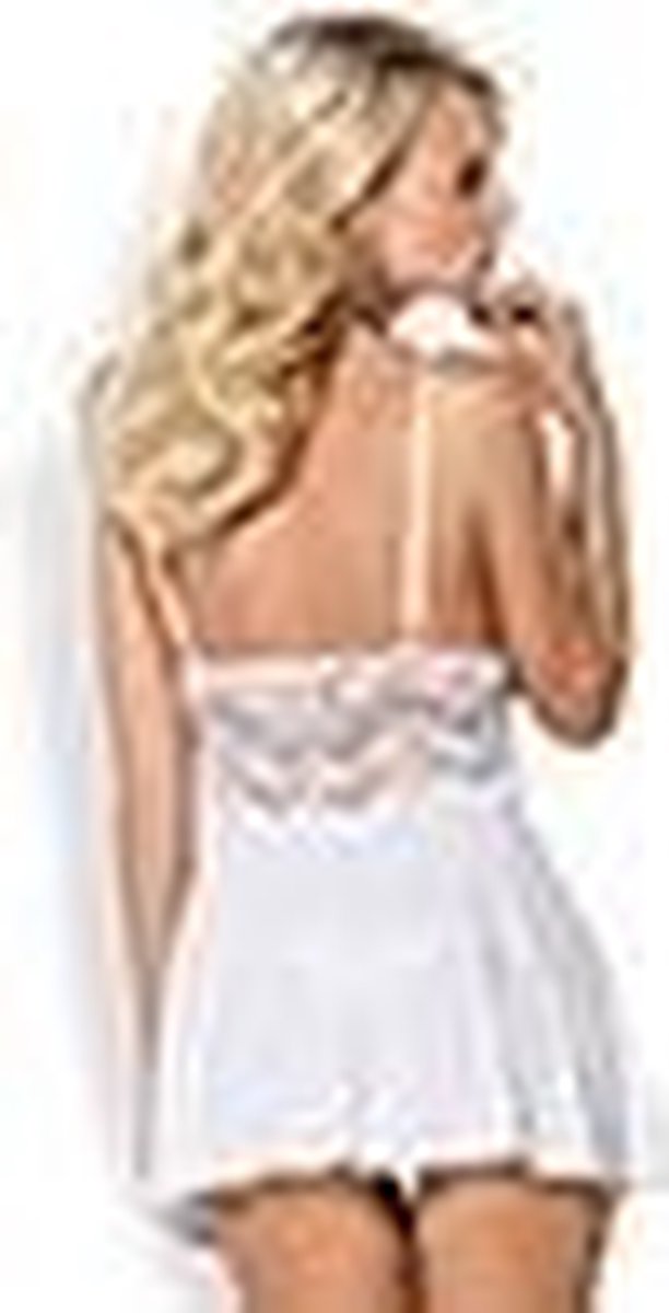 Obsessive Babydoll Setje Met Kant - - Wit