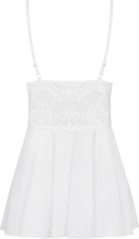 Obsessive Babydoll Setje Met Kant - - Wit