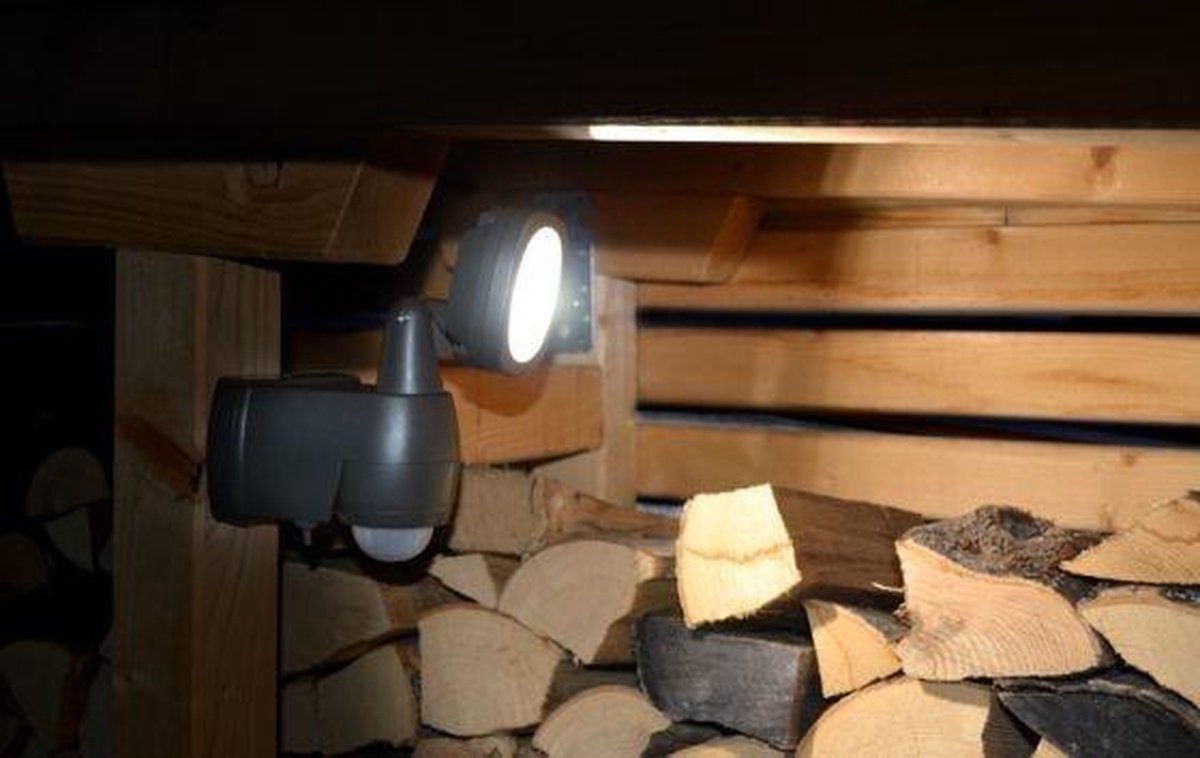 Brennenstuhl Batterij LED Straler LUFOS 200 met infrarood-bewegingsmelder - Grijs