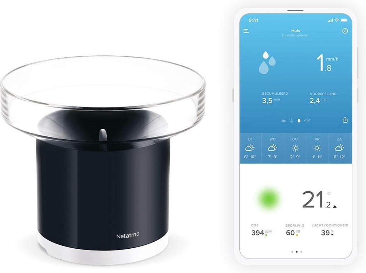 Netatmo Slim Weerstation + Regenmeter