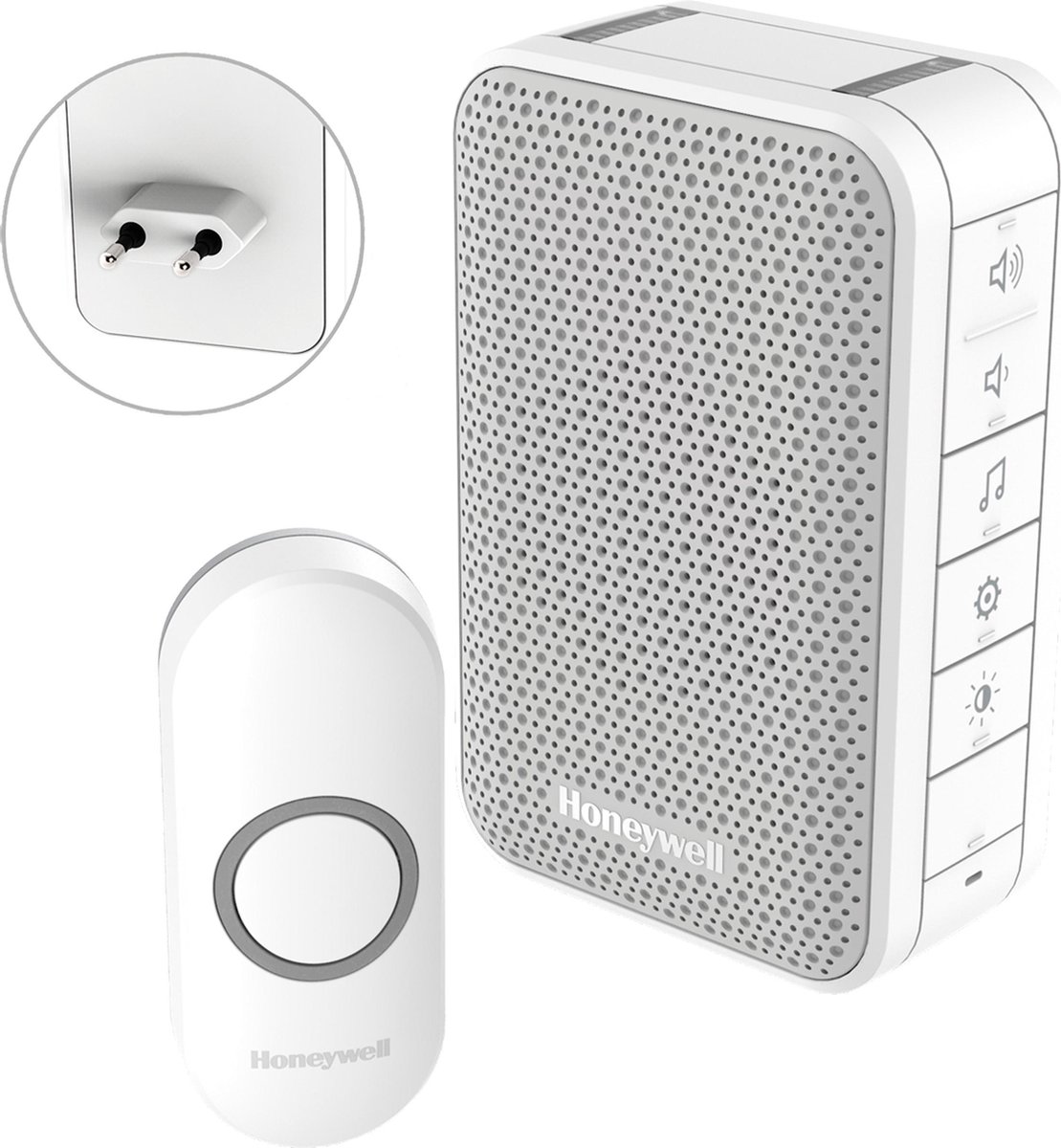 Honeywell Serie 313 - Plug-in deurbel DC313NP2 - Wit