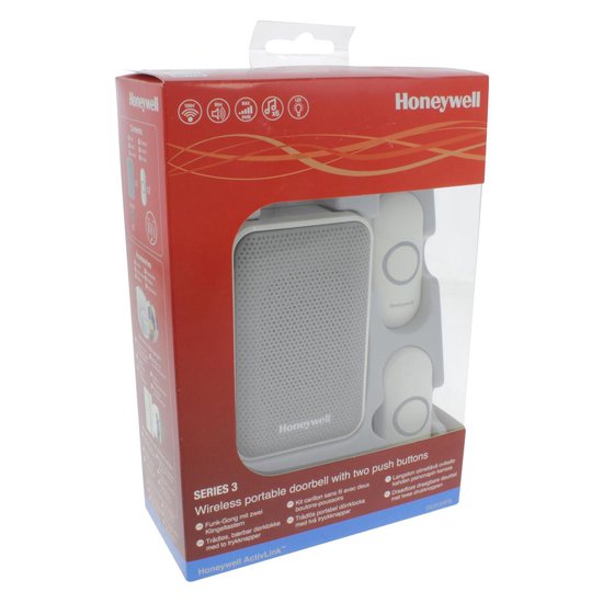 Honeywell Serie 313 - Draadloze deurbel met 2 drukknoppen DC313NFB