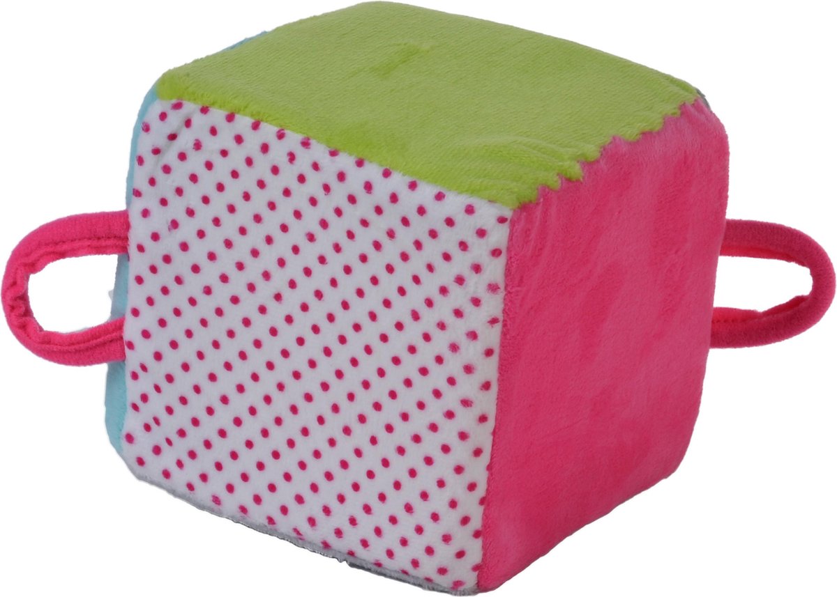 Top1Toys Rammelaar Kubus Met Belletje 11 Cm