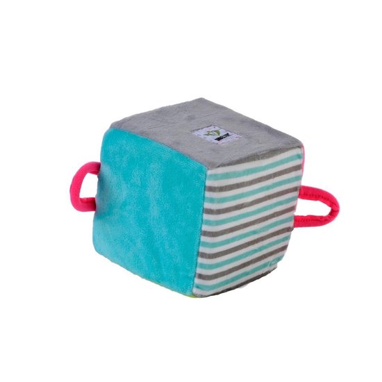 Top1Toys Rammelaar Kubus Met Belletje 11 Cm