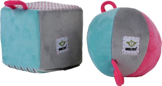 Top1Toys Rammelaar Kubus Met Belletje 11 Cm