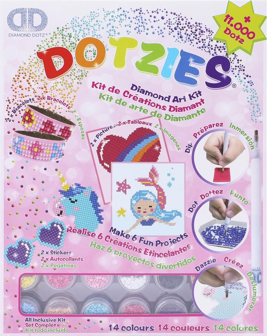 Generic Hobbydoos Dotzies Diamond Art - Roze