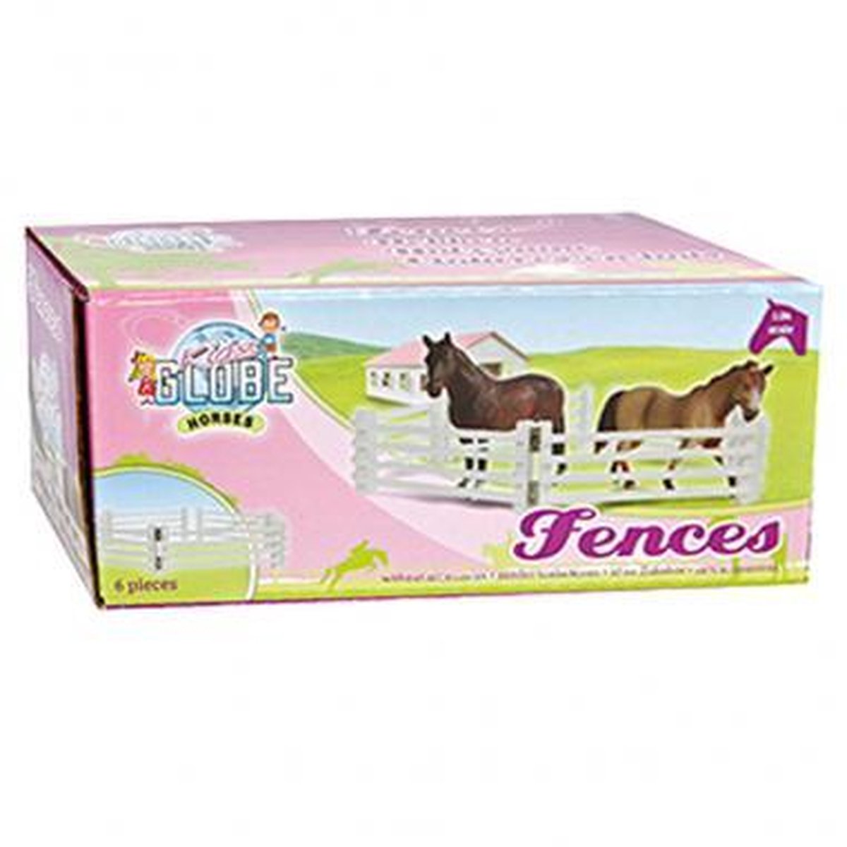 Kids Globe Houten Hekken 6 Stuks - Wit