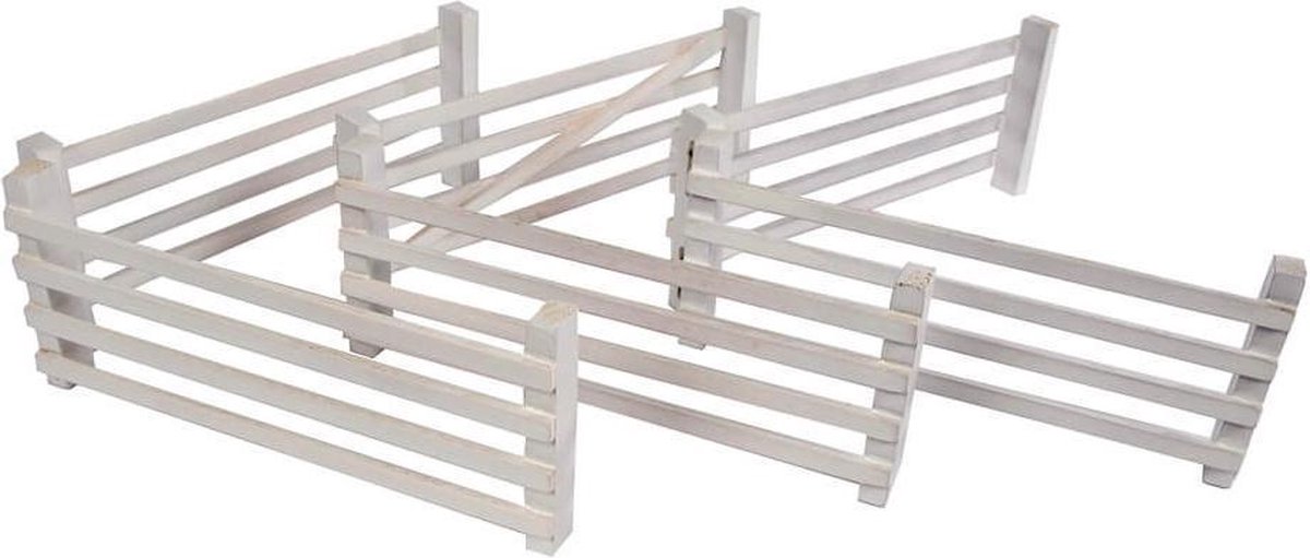 Kids Globe Houten Hekken 6 Stuks - Wit