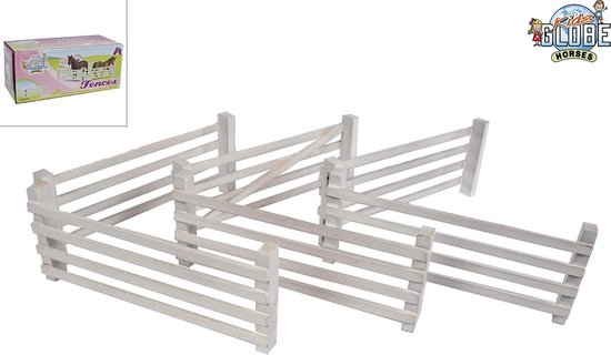 Kids Globe Houten Hekken 6 Stuks - Wit