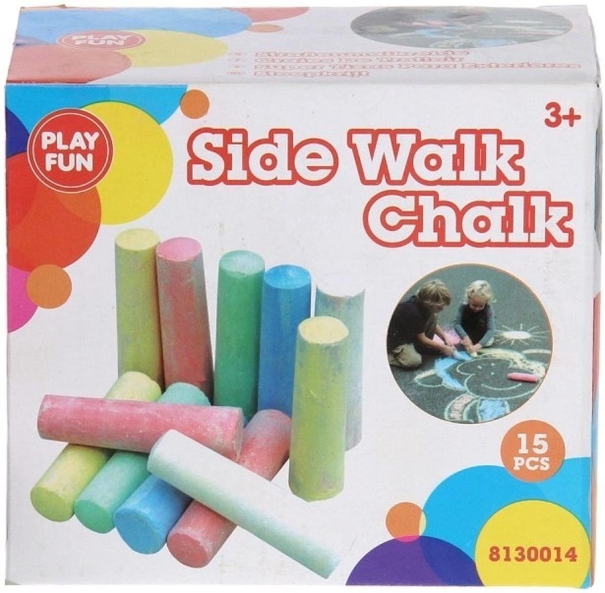 Playfun Stoepkrijt 15 Stuks In Doos