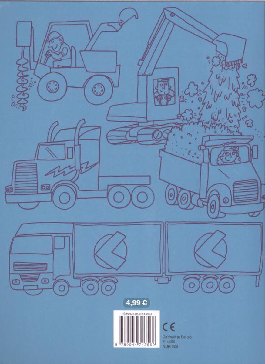 Top1Toys Kleurboek Coole Voertuigen - Blauw