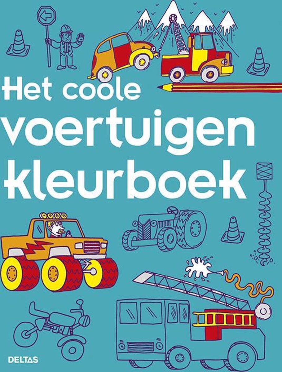 Top1Toys Kleurboek Coole Voertuigen - Blauw
