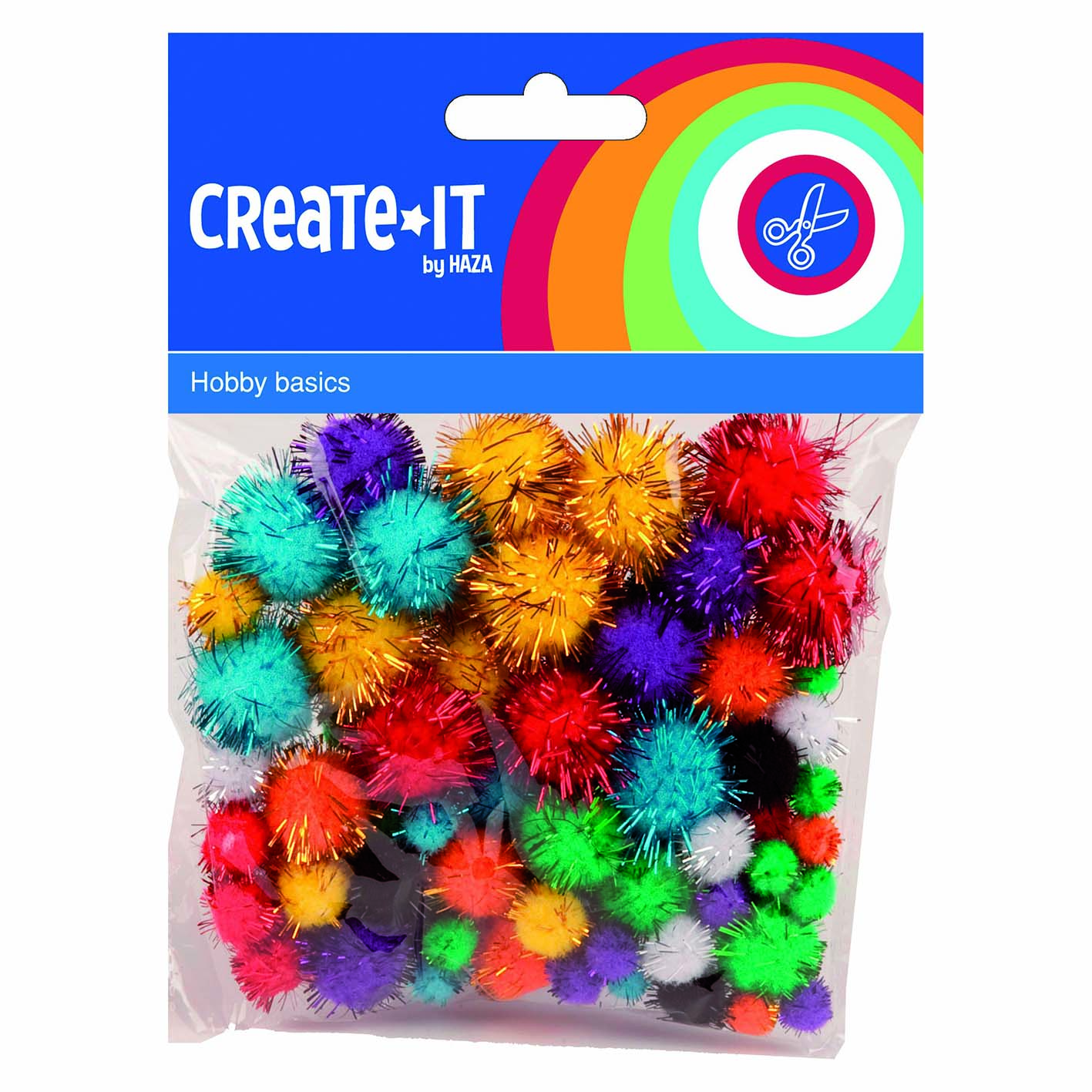 Top1Toys Pompoms Glitter 78 Pcs